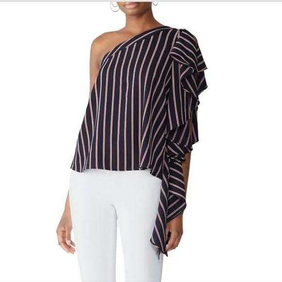 Great Jones Tops - Great Jones One Shoulder Blouse